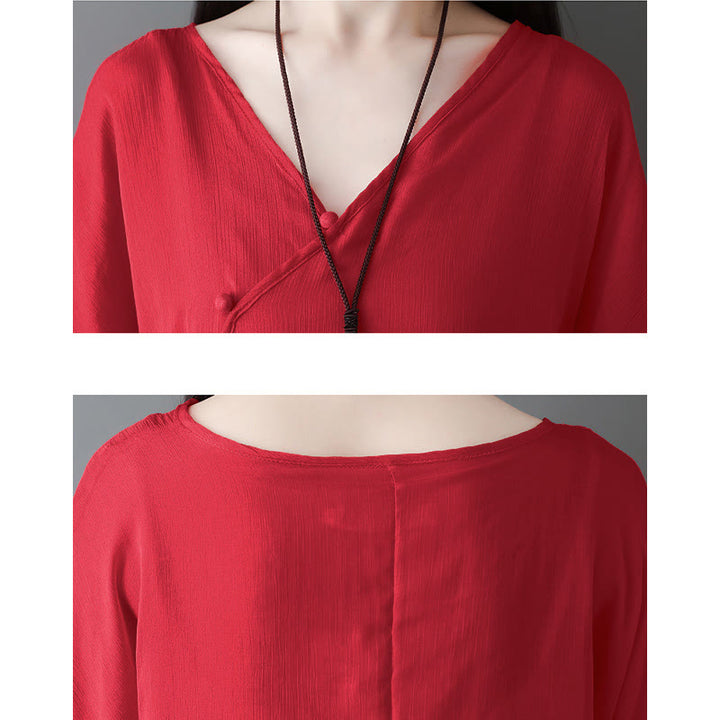 Abito tunica midi con scollo a V e pantaloni a gamba larga con motivo Buddha Stones, abbigliamento per meditazione, pratica zen e danza. - image 14
