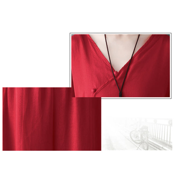 Abito tunica midi con scollo a V e pantaloni a gamba larga con motivo Buddha Stones, abbigliamento per meditazione, pratica zen e danza. - image 18