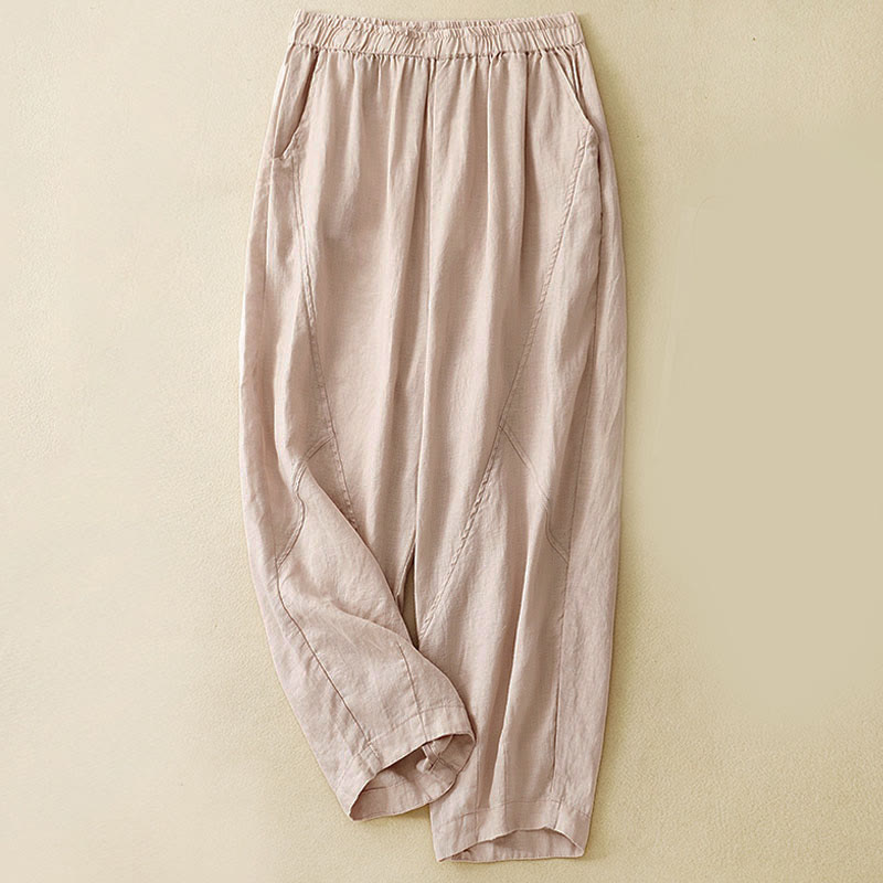 Pantaloni corti casual da donna con stampa Buddha Stones, modello harem con tasche - PeachPuff - US8-10, UK/AU12-14, EU40-42 (2XL) - image 20