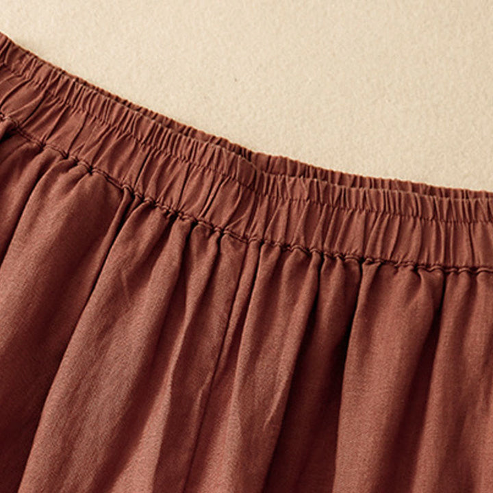 Pantaloni corti casual da donna con stampa Buddha Stones, modello harem con tasche - image 16