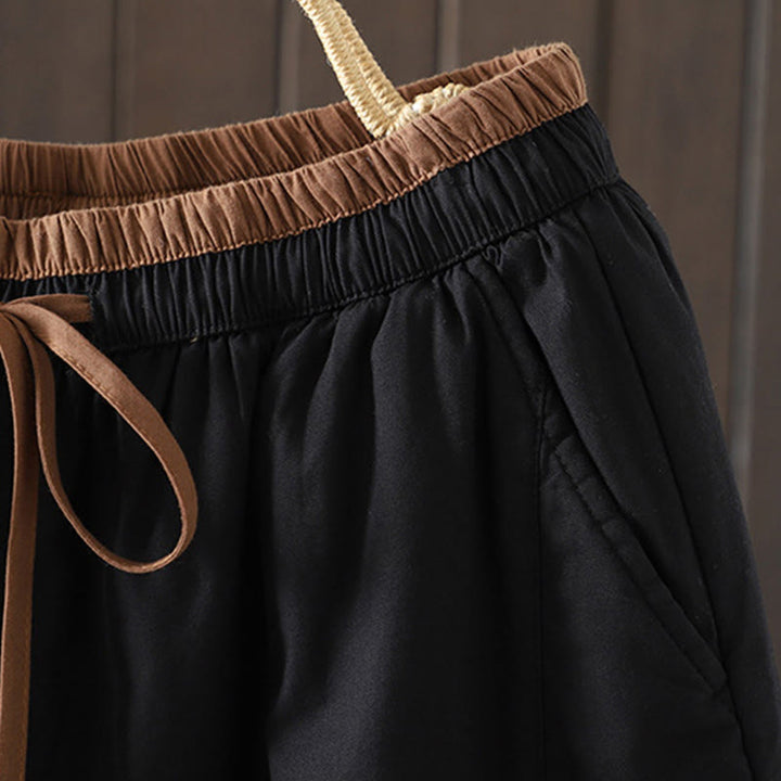 Pantaloni termici harem da donna con tasche e stampa Buddha Stones - image 3