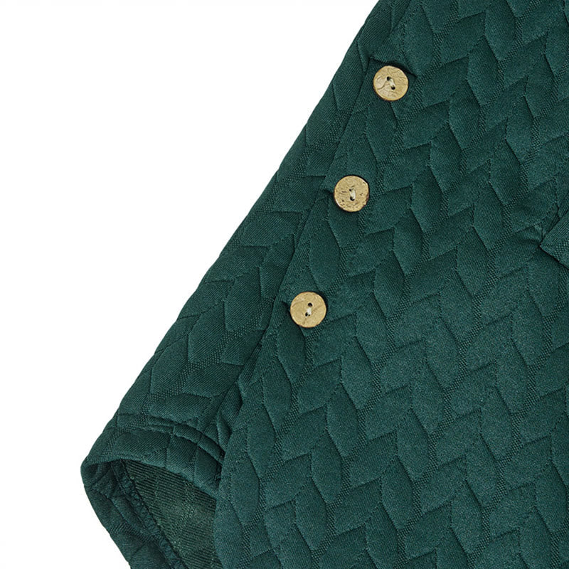 Cappotto da donna a maniche lunghe con cappuccio e tasche, lunghezza media, con motivo a spighe di grano e decorazioni a tema Buddha Stones Fall. - image 12