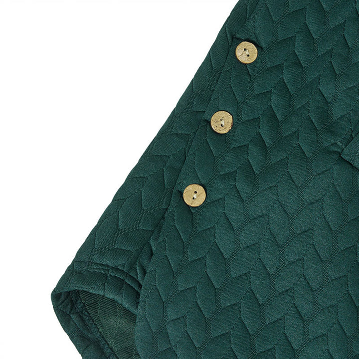 Cappotto da donna a maniche lunghe con cappuccio e tasche, lunghezza media, con motivo a spighe di grano e decorazioni a tema Buddha Stones Fall. - image 12