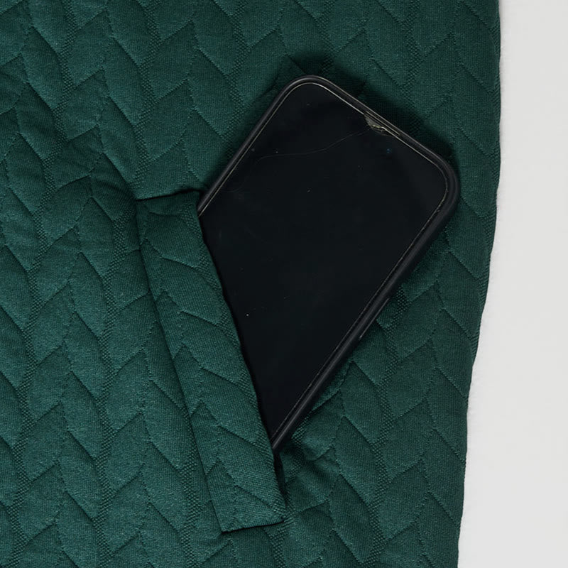 Cappotto da donna a maniche lunghe con cappuccio e tasche, lunghezza media, con motivo a spighe di grano e decorazioni a tema Buddha Stones Fall. - image 11