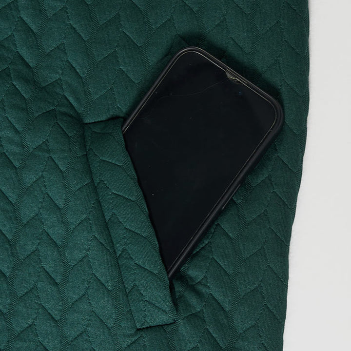 Cappotto da donna a maniche lunghe con cappuccio e tasche, lunghezza media, con motivo a spighe di grano e decorazioni a tema Buddha Stones Fall. - image 11