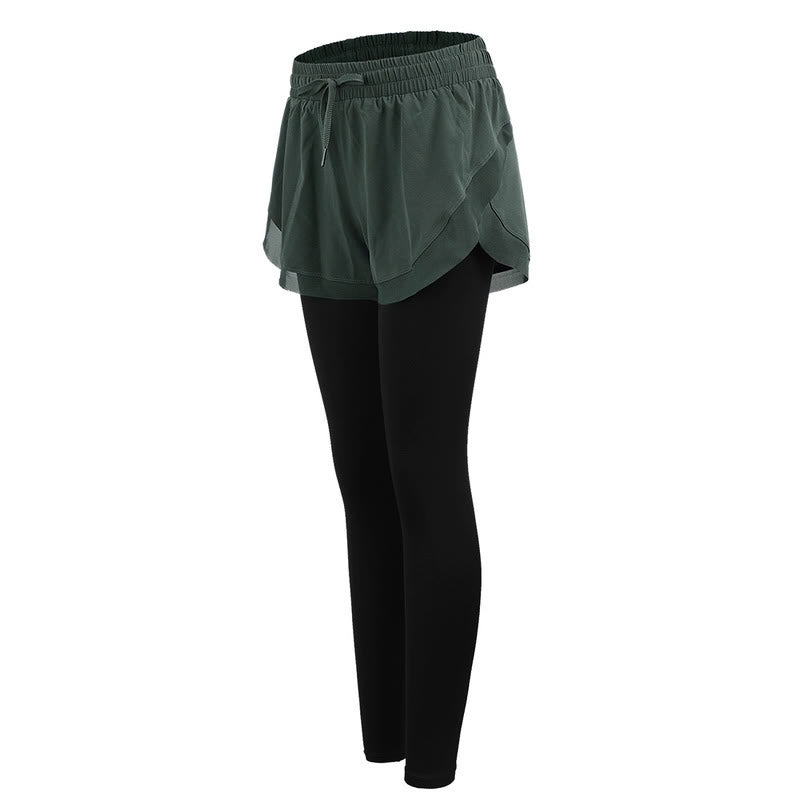 Leggings sportivi 2 in 1 Buddha Stones per attività all'aperto, fitness, yoga e tempo libero da donna. - Cadetto Blu - US8-10, UK/AU12-14, EU40-42 (XL) - image 5