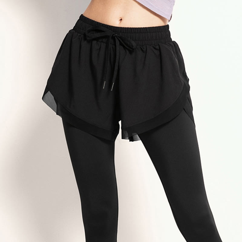 Leggings sportivi 2 in 1 Buddha Stones per attività all'aperto, fitness, yoga e tempo libero da donna. - image 13