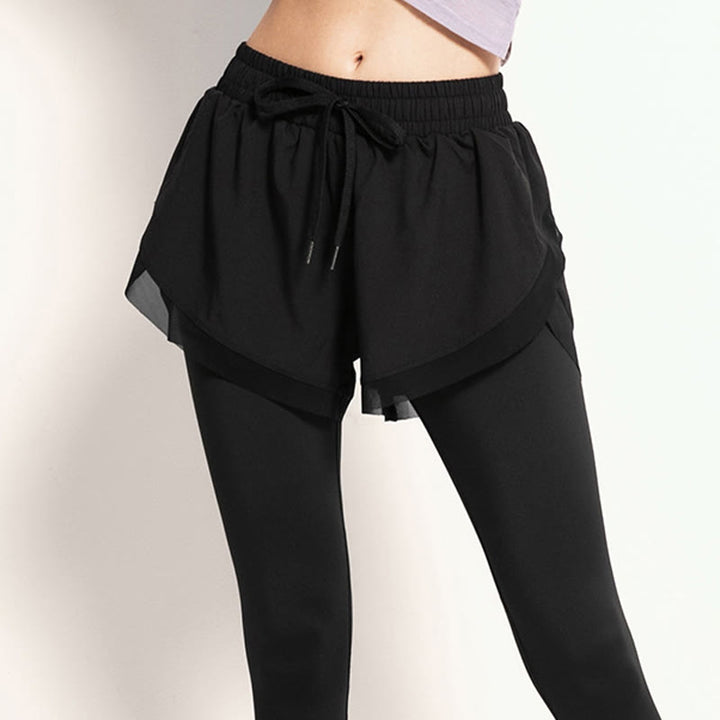 Leggings sportivi 2 in 1 Buddha Stones per attività all'aperto, fitness, yoga e tempo libero da donna. - image 13