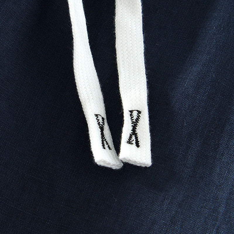 Pantaloni da uomo in lino alla caviglia con coulisse e elastico in vita, con stampa Buddha Stones Fall e tasche. - image 20