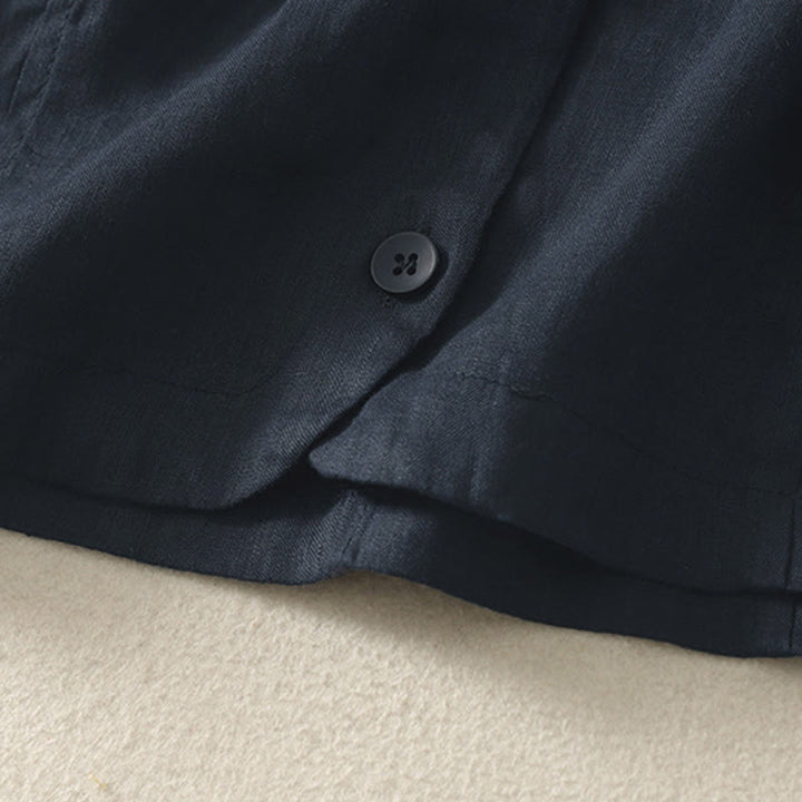 Camicia da donna a maniche corte con scollo a V e bottoni, tinta unita, con motivo Buddha Stones, ideale per l'estate. - image 17