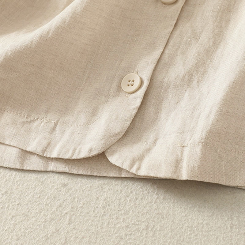 Camicia da donna a maniche corte con scollo a V e bottoni, tinta unita, con motivo Buddha Stones, ideale per l'estate. - image 10
