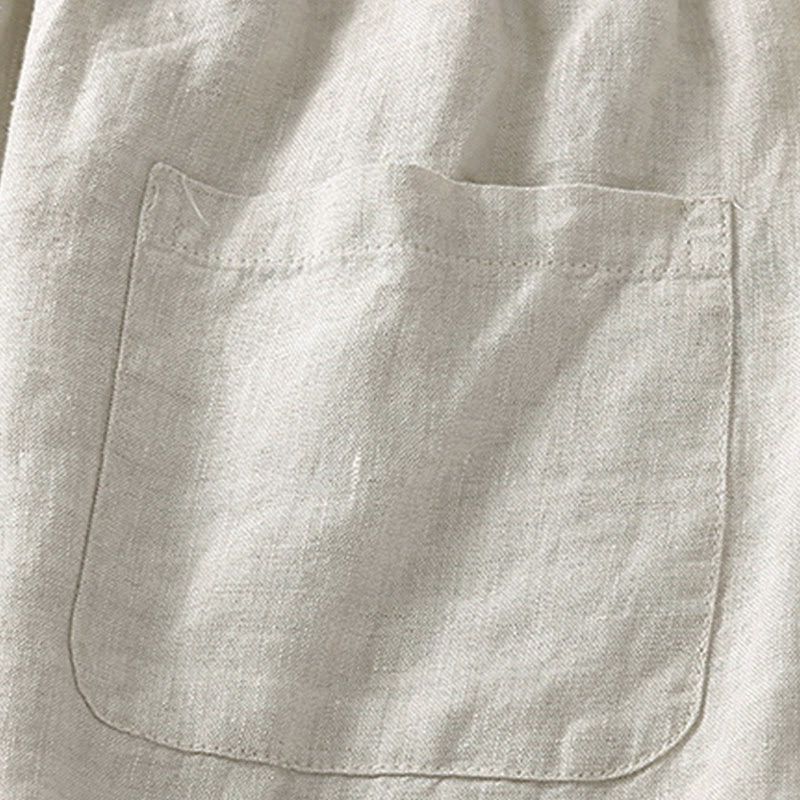 Pantaloni harem larghi con coulisse e tasche, tinta unita, con motivo floreale Buddha Stones. - image 4