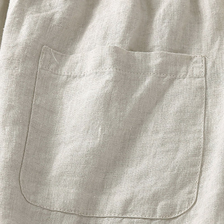 Pantaloni harem larghi con coulisse e tasche, tinta unita, con motivo floreale Buddha Stones. - image 4