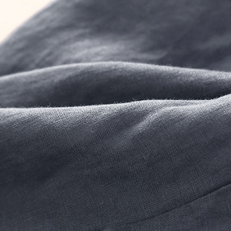 Pantaloni harem larghi con coulisse e tasche, tinta unita, con motivo floreale Buddha Stones. - image 17