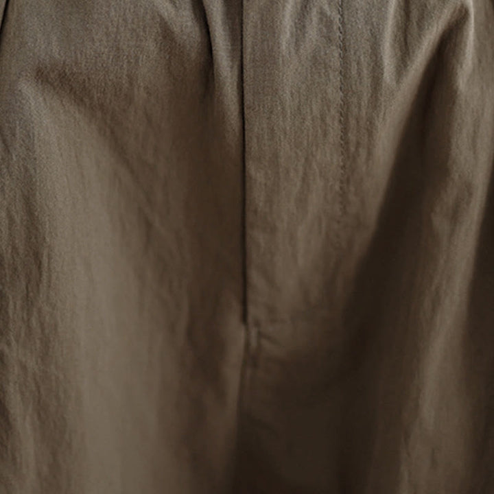 Pantaloni da donna casual a tinta unita con un bottone e elastico in vita, con motivo Buddha Stones tasche. - image 7