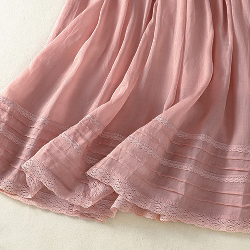 Gonna da donna estiva con coulisse, pizzo e patchwork, modello Buddha Stones, lunghezza 7-8. - image 6