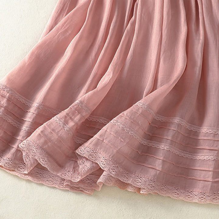 Gonna da donna estiva con coulisse, pizzo e patchwork, modello Buddha Stones, lunghezza 7-8. - image 6