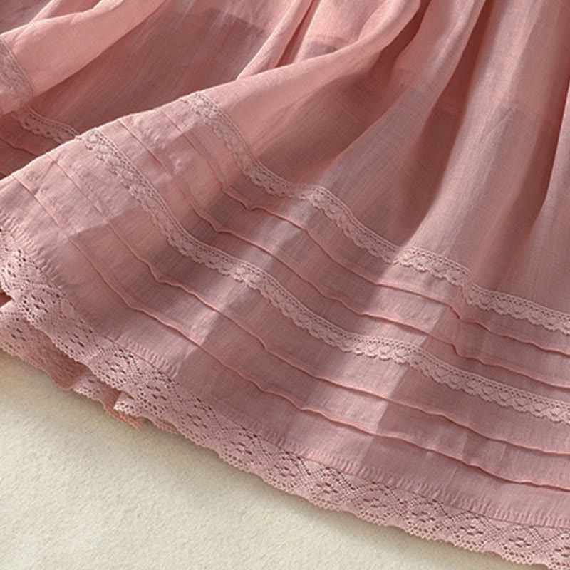 Gonna da donna estiva con coulisse, pizzo e patchwork, modello Buddha Stones, lunghezza 7-8. - image 8