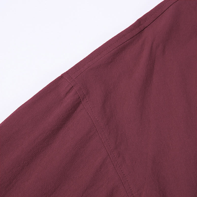 Kimono da uomo a maniche a tre quarti con lacci e stampa Buddha Stones, tinta unita. - image 11