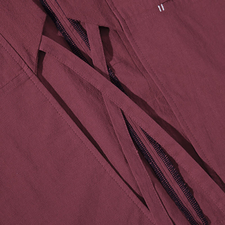 Kimono da uomo a maniche a tre quarti con lacci e stampa Buddha Stones, tinta unita. - image 8