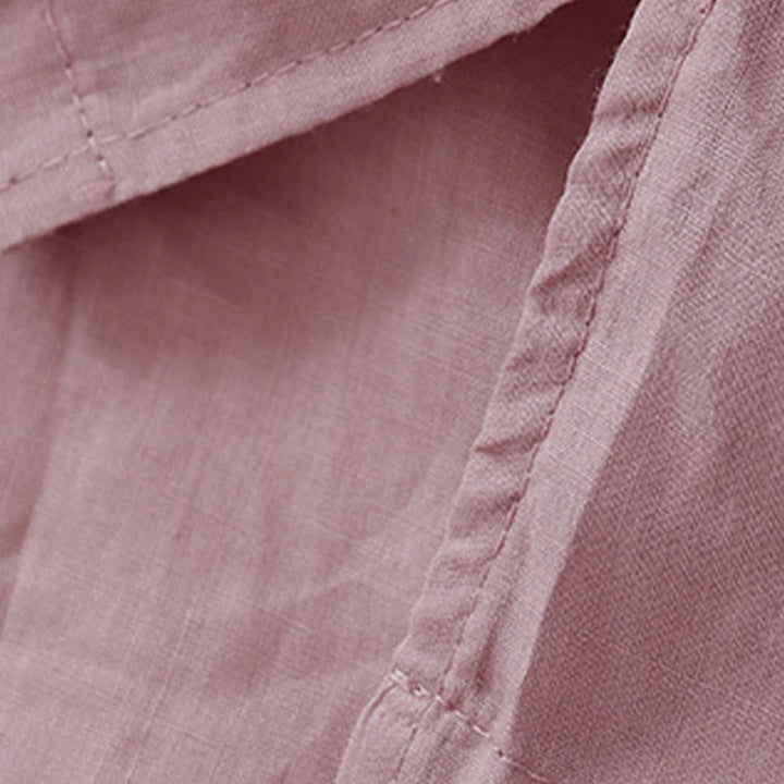 Camicia da donna casual con scollo a V e ricami floreali, modello Buddha Stones, a maniche corte e vestibilità ampia. - image 11