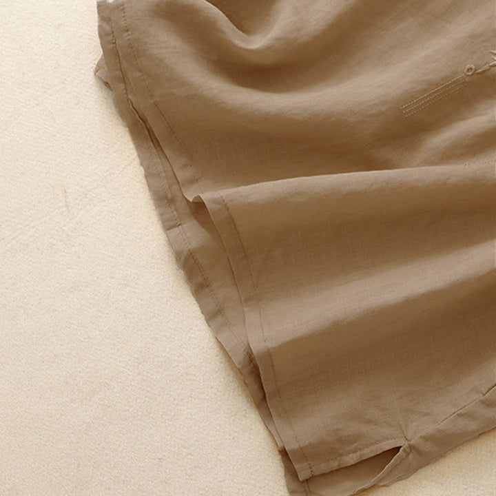 Camicia da donna casual con scollo a V e ricami floreali, modello Buddha Stones, a maniche corte e vestibilità ampia. - image 17