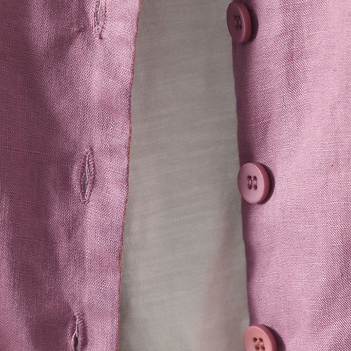 Giacca da donna con scollo a V e tasche, tinta unita, con motivo Buddha Stones. - image 11
