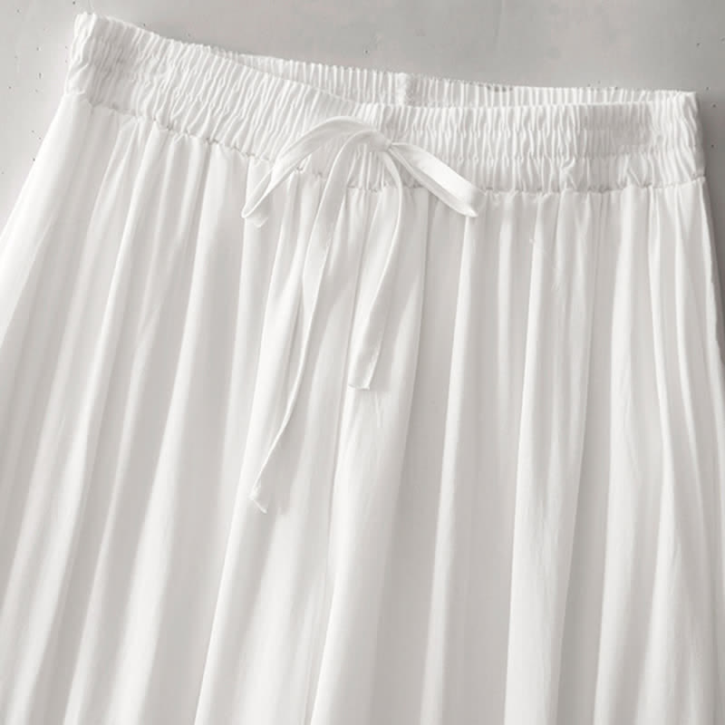 Buddha Stones Pantaloni estivi casual eleganti con coulisse, tinta unita, a gamba larga e tasche, da donna. - image 25