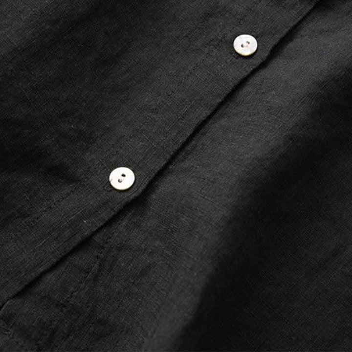 Buddha Stones Camicie da donna a maniche lunghe, stile Tang, tinta unita, per l'autunno, casual, con colletto alla coreana. - image 16