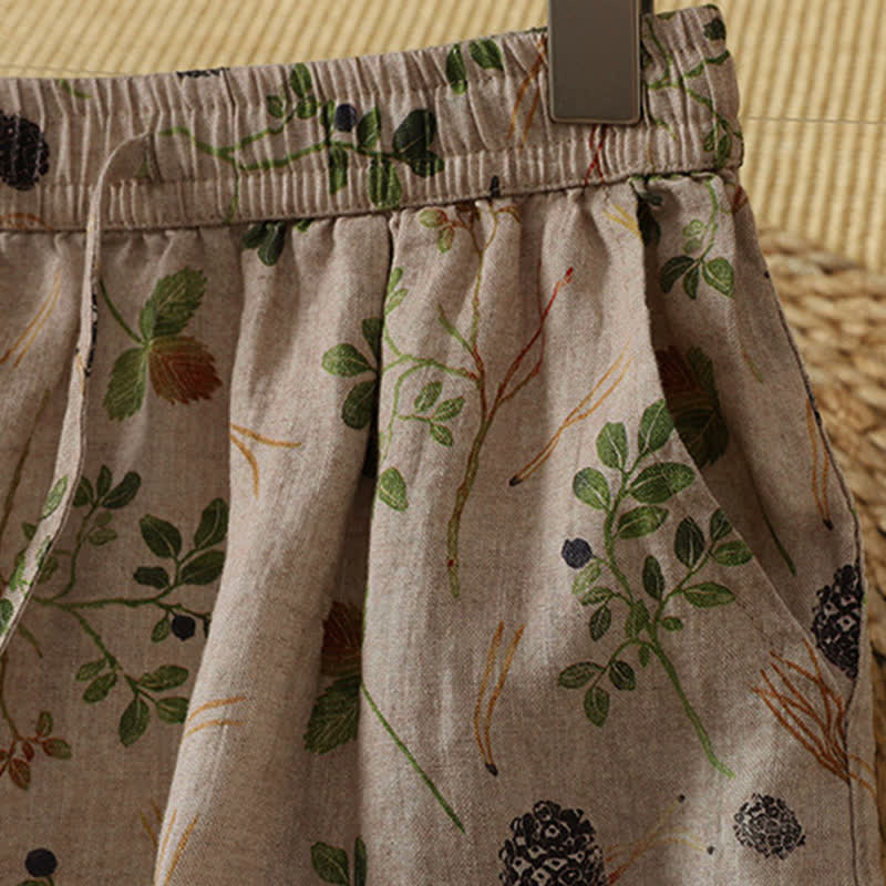 Buddha Stones Gonna da donna estiva casual in stile boho con stampa floreale e tasca - image 7