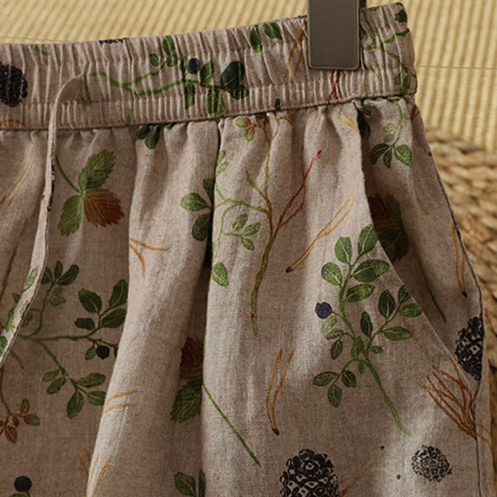 Buddha Stones Gonna da donna estiva casual in stile boho con stampa floreale e tasca - image 7