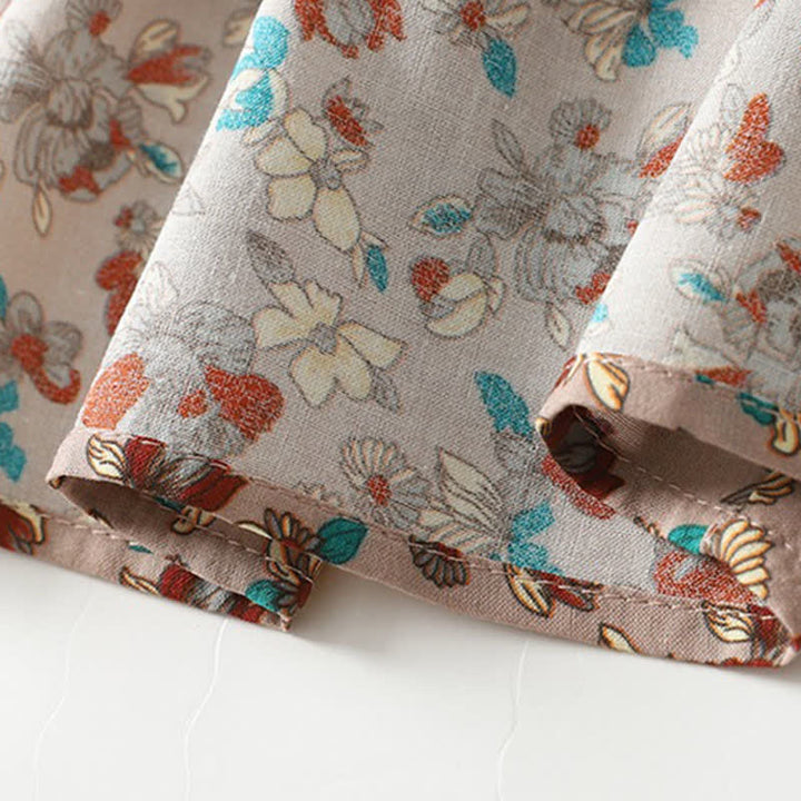 Buddha Stones Abito da donna a maniche lunghe, elegante, vintage, con bottoni e stampa floreale, per primavera/estate, con tasche. - image 9