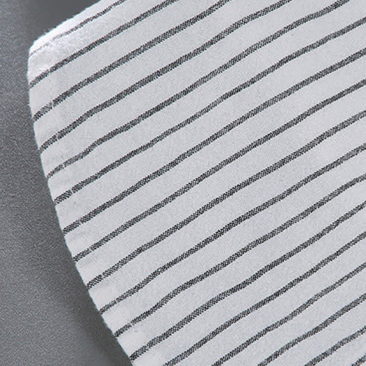 Buddha Stones Camicia da uomo a maniche lunghe, casual, minimalista, con bottoni e righe verticali, con taschino applicato, ideale per primavera e autunno. - image 8