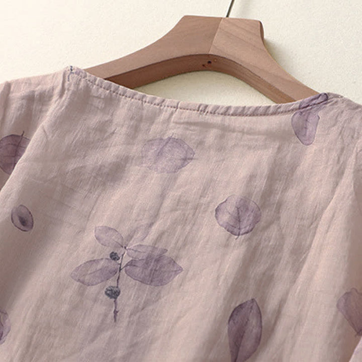 Camicia da donna a maniche a tre quarti con ricamo di Buddha Stones. - image 4
