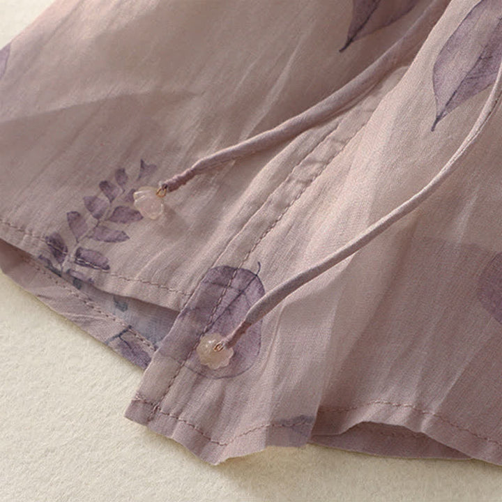 Camicia da donna a maniche a tre quarti con ricamo di Buddha Stones. - image 9