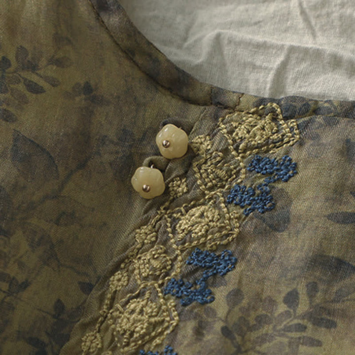 Camicia da donna a maniche a tre quarti con ricamo di Buddha Stones. - image 16