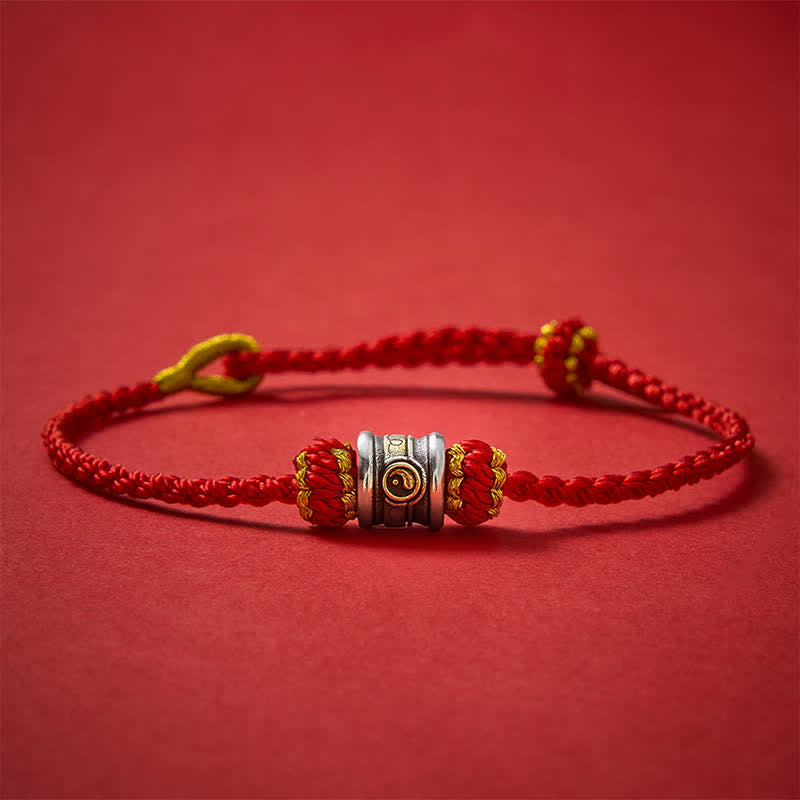 Buddha Stones Braccialetto armonico Yin Yang in rame con filo rosso - image 17