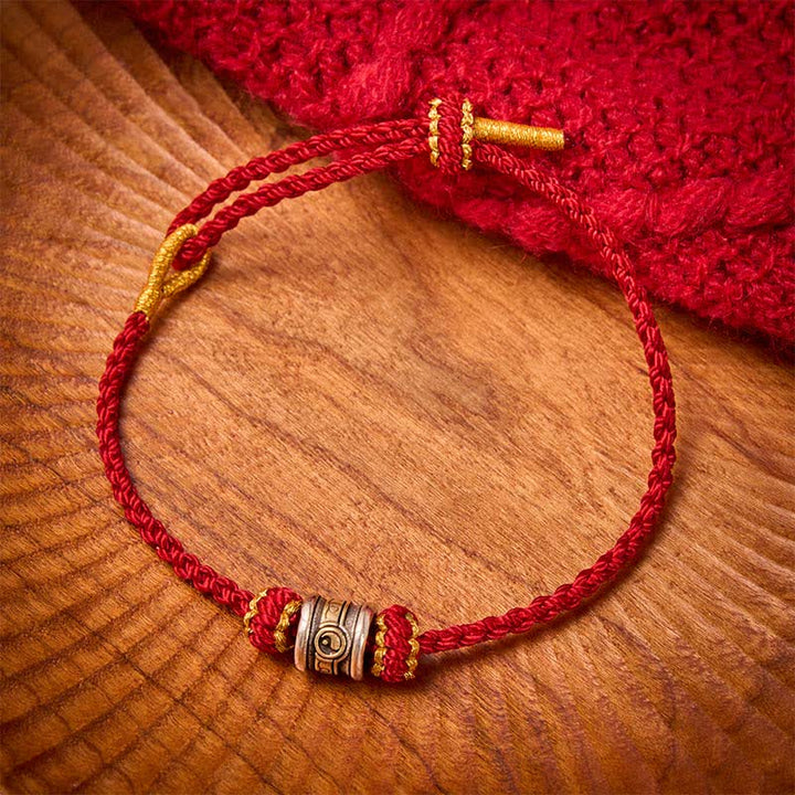 Buddha Stones Braccialetto armonico Yin Yang in rame con filo rosso - image 16