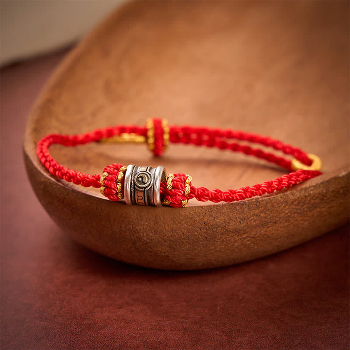 Buddha Stones Braccialetto armonico Yin Yang in rame con filo rosso - image 1