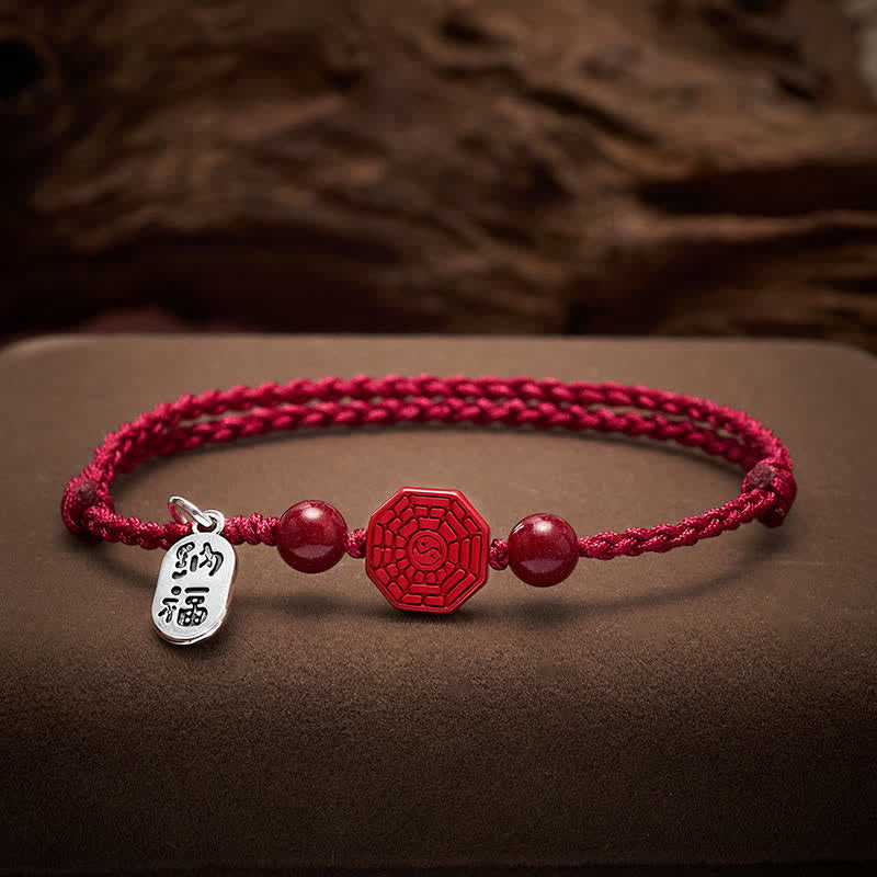 Buddha Stones Braccialetto armonico Bagua con filo rosso - 5,9–6,7 pollici (15–17 cm) - image 0