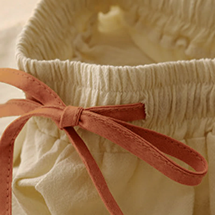 Pantaloni da donna a gamba larga con coulisse e tasche, dal design semplice e casual, con motivo Buddha Stones. - image 9