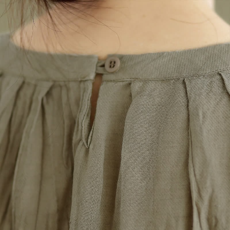 Gilet senza maniche da donna con scollo rotondo e design semplice, modello "Buddha Stones Summer Wrinkles". - image 6