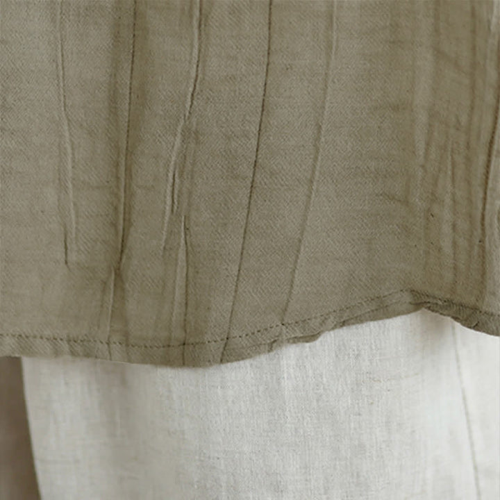 Gilet senza maniche da donna con scollo rotondo e design semplice, modello "Buddha Stones Summer Wrinkles". - image 8