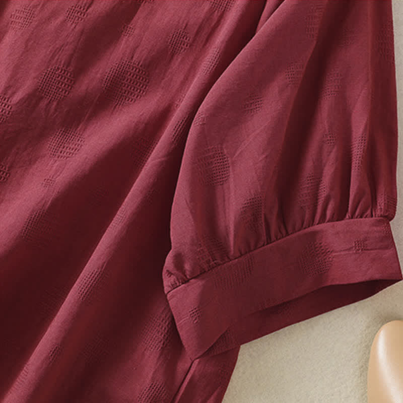 T-shirt da donna a maniche corte, ampia, con scollo rotondo e stampa Buddha Stones. - image 17