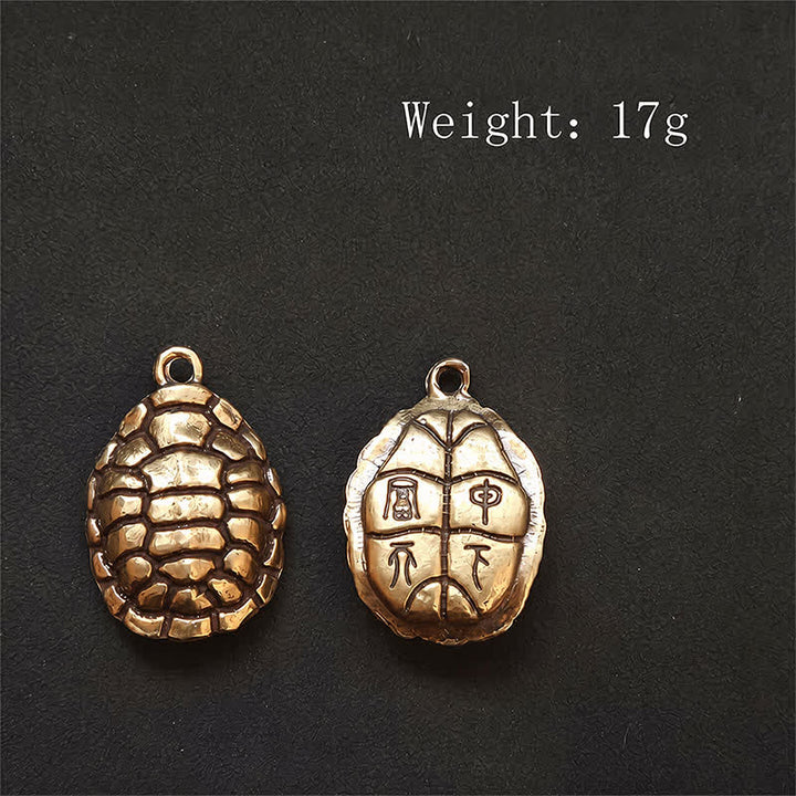 Buddha Stones Portachiavi di protezione con tartarughe in ottone, monete Pi Xiu e cinque imperatori - image 20