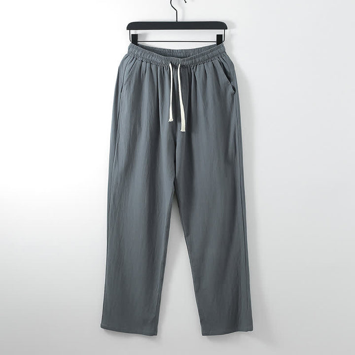 Buddha Stones Completo estivo da uomo con camicia a maniche corte, pantaloni e colletto alla coreana, coulisse, stile Tang, con tasche, ideale per la meditazione. - image 10