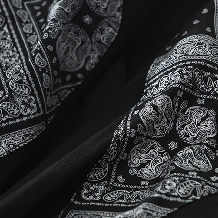 Buddha Stones Camicia da uomo a maniche lunghe in cotone con stampa paisley, stile vintage, con bottoni e taschino applicato, ideale per l'autunno. - image 4