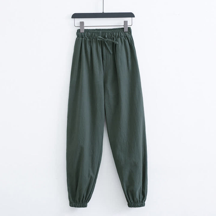 Pantaloni harem da uomo casual in cotone tinta unita con motivo Buddha Stones e tasche - Grigio ardesia scuro - US/UK/AU44, EU54 (4XL) - image 10