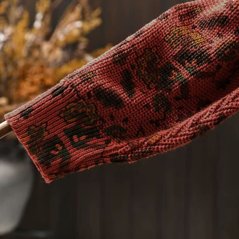 Felpa con cappuccio a maniche lunghe da donna in cotone con stampa Buddha Stones Fall Striped Geometric Flowers. - image 7
