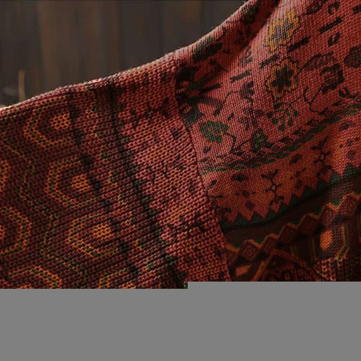 Felpa con cappuccio a maniche lunghe da donna in cotone con stampa Buddha Stones Fall Striped Geometric Flowers. - image 8